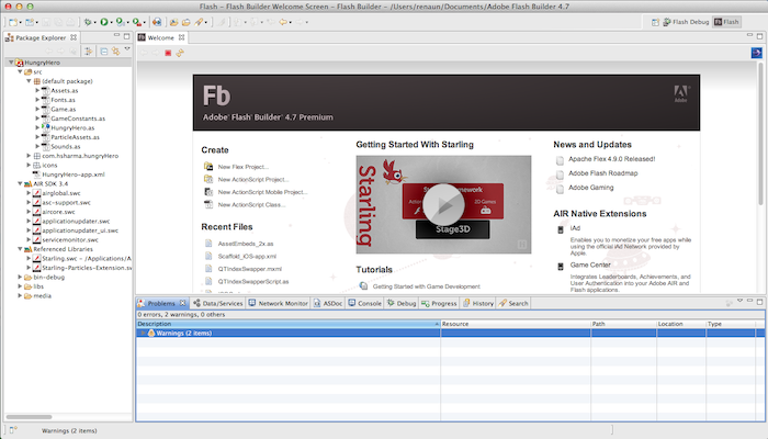 Adobe Flash Builder screenshot