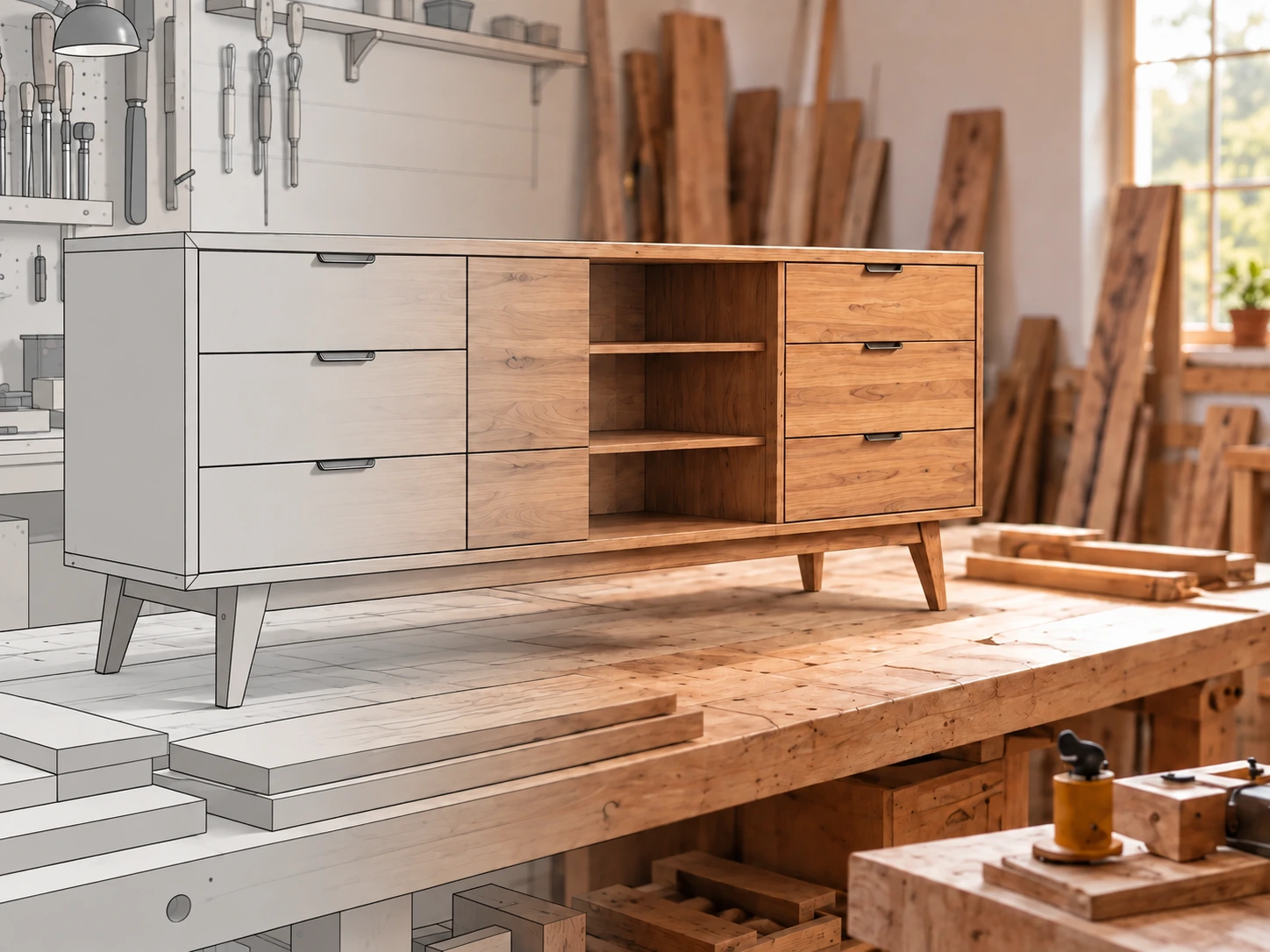 SketchUp pro nábytek a truhlářství
